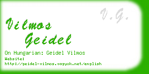 vilmos geidel business card